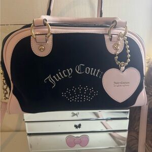Juicy Couture Black and Pink Women's Bag